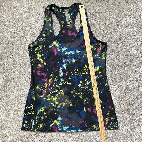 lukka Racerback Tank Top Size Medium Cosmic Tie Dye Paint Splatter Athletic Top - Picture 5 of 6